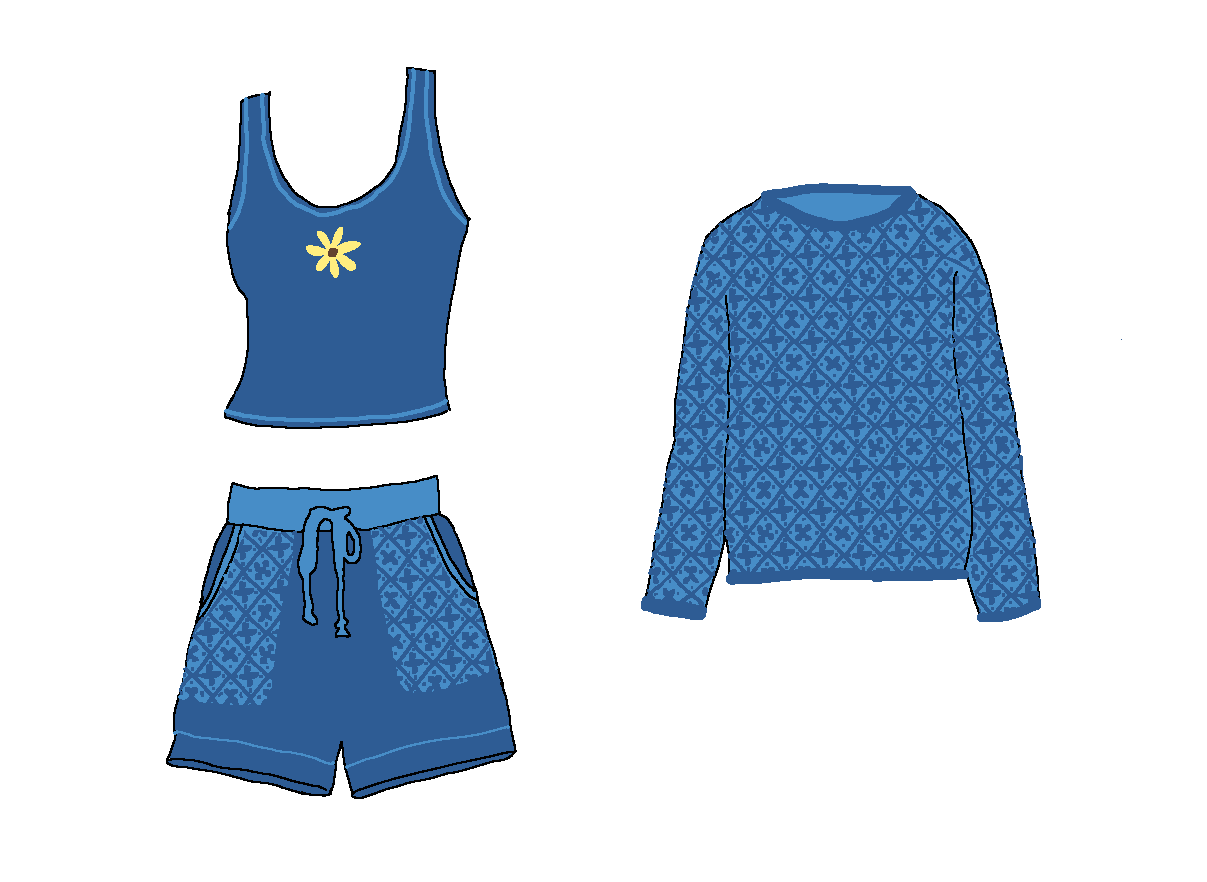 Shorts, Sweater, Tank Set (1/3)