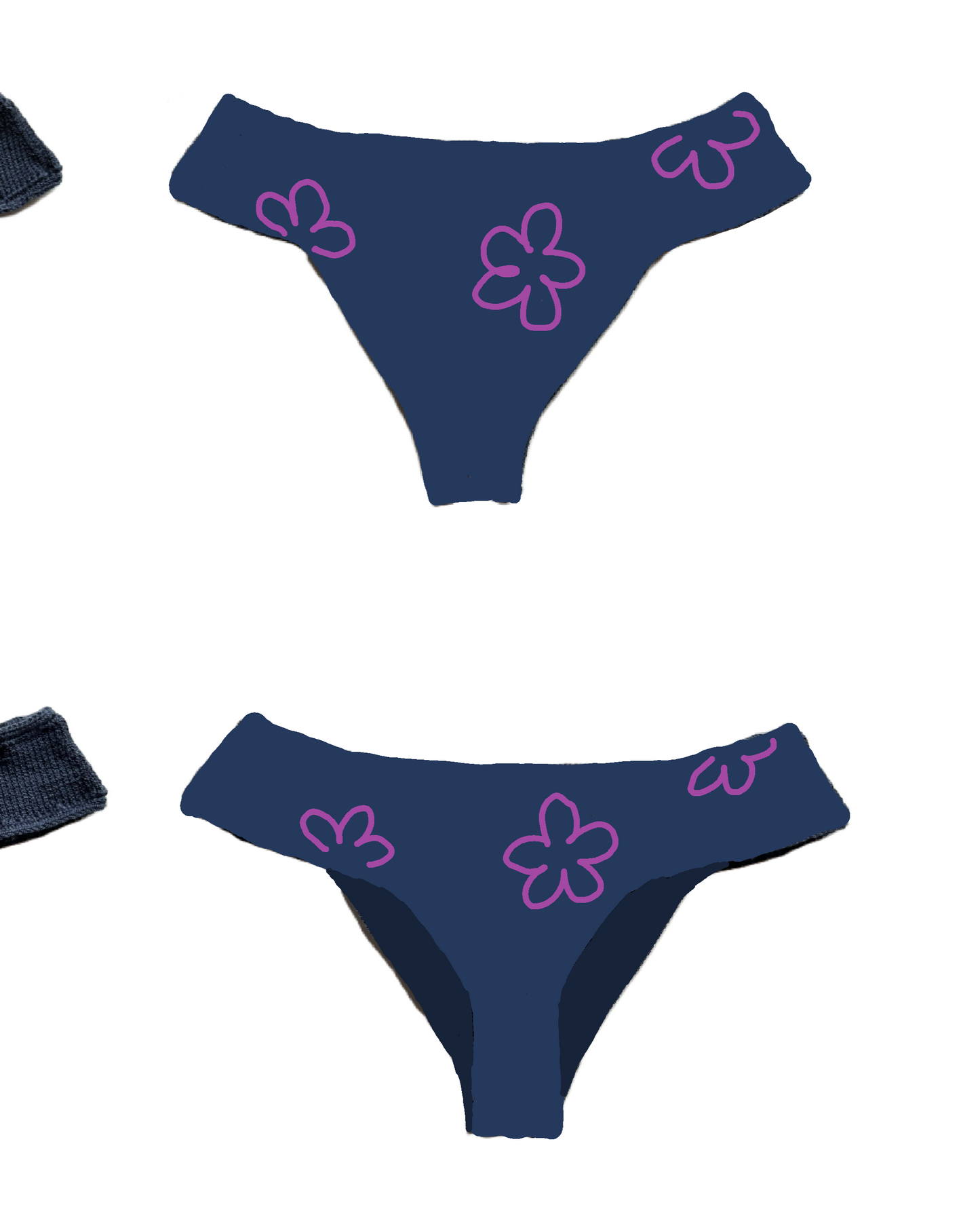 Thick Band Bottoms - Embroidered